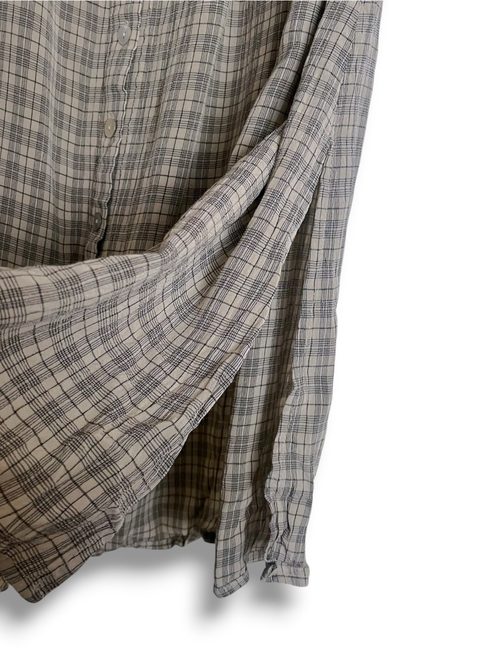 Valerie Steven’s Vintage 90’s Plaid Windowpane Print Button Front Midi Skirt - Picture 5 of 6